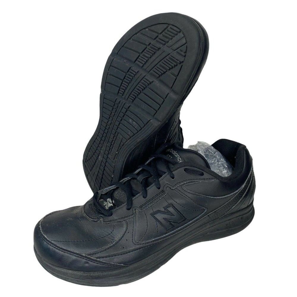 New Balance 577 Shoes Men's 10.5 Wide All Black MM577BK ABZORB Comfort Sneakers